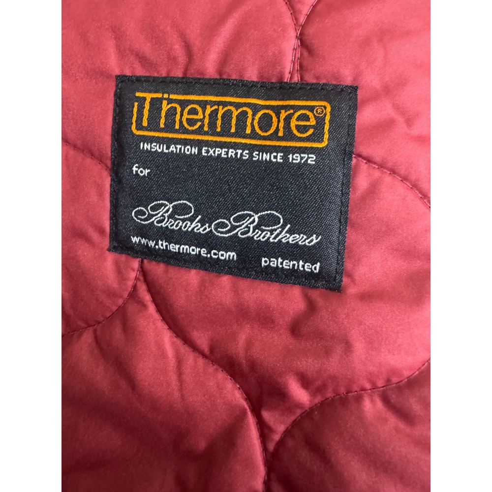 Brooks Brothers Mens Large Quilted Thermore Insulated Jacket Navy Blue Red NWT - Picture 12 of 16